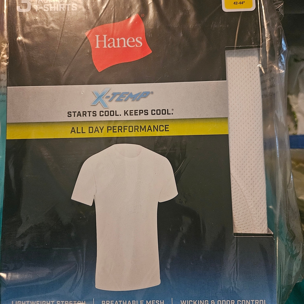 Hanes White Crew Neck Short Sleeve Tee